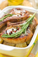 Baked meat