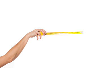 Orm of a woman measuring