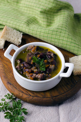 Red beans with meat and vegetables