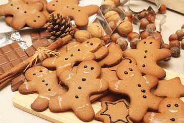 making gingerbread cookies for Christmas