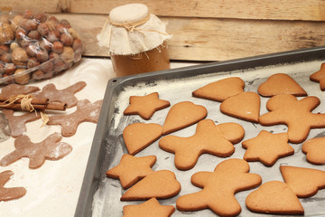 making gingerbread cookies for Christmas