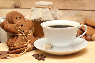 gingerbread and coffee