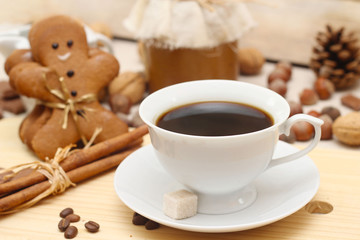 Obraz na płótnie Canvas gingerbread and coffee