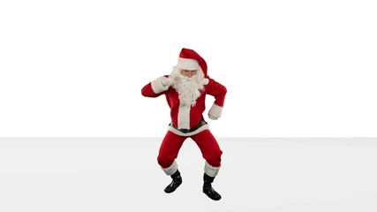Santa Claus Dancing against White, Dance 5
