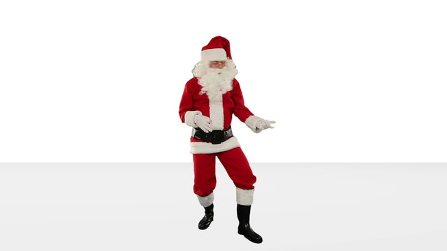 Santa Claus Dancing against White, Dance 2
