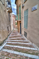 Alley in Cannes Old Town, France
