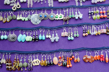 handmade decorative earring jewelry sell fair