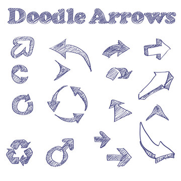 Vector doodle arrows