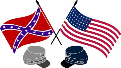 American Civil War. stencil. first variant