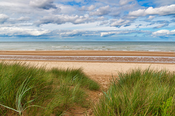Omaha Beach, one of the D-Day beaches of Normandy, France
