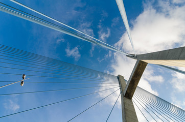 The top of My Thuan cable-stayed bridge