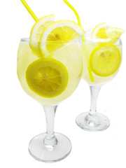 fruit alcohol cocktail drink with lemon