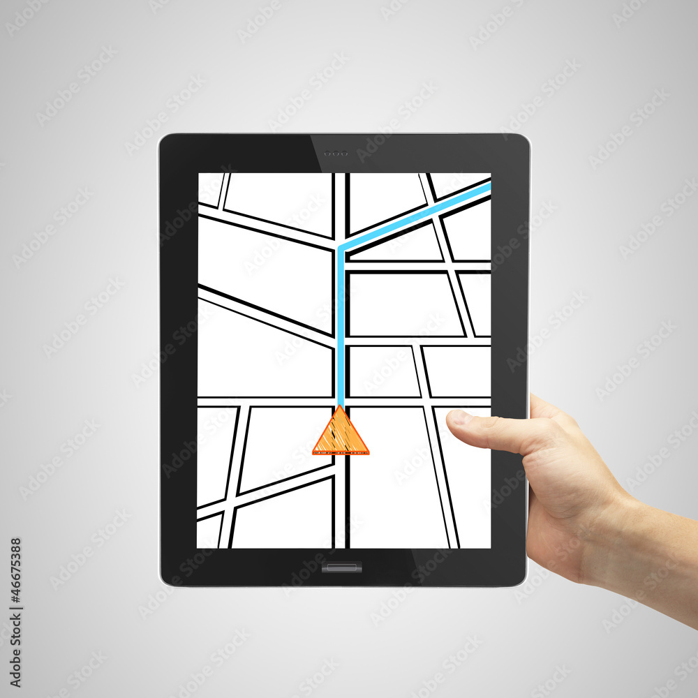 Poster touchpad  with map