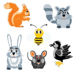 Drawing of the beasts and birds