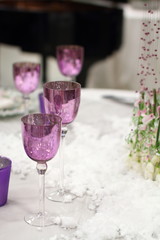 coppia di calici viola