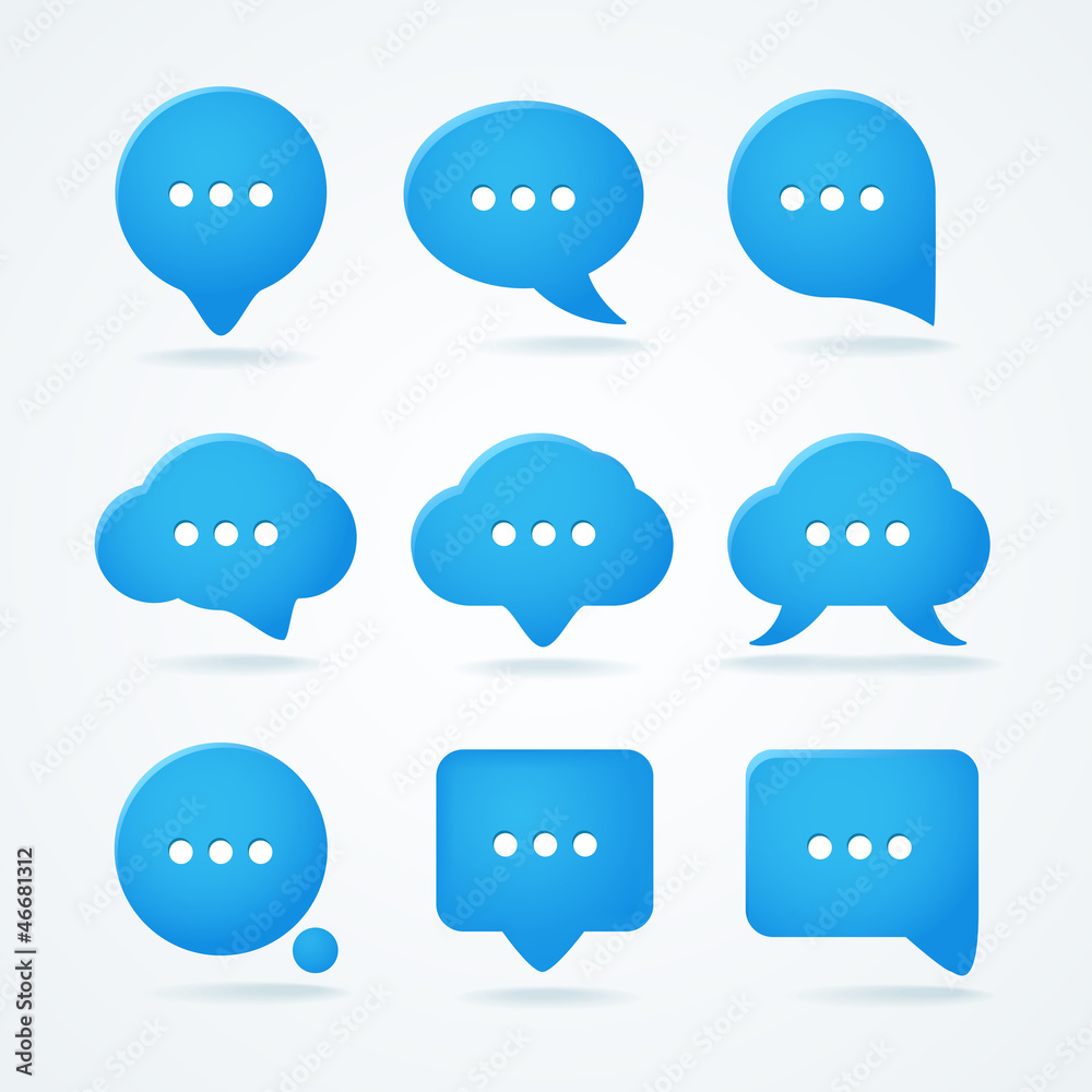 Poster Abstract speech clouds. Ready for a text