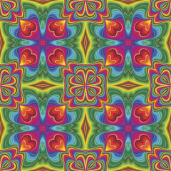 Pop art vector pattern in funky disco style