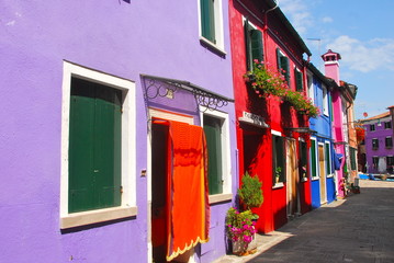 Fototapeta na wymiar kolorowe domy Burano 15