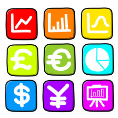 Hand draw icon set.Illustration