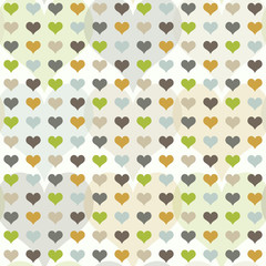 Seamless pattern with hearts