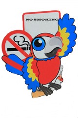Smoking campaign Macaw cartoon