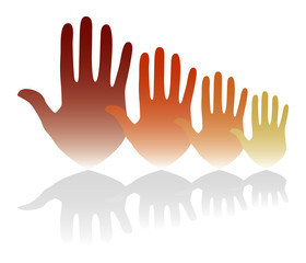 Family concept with hands.