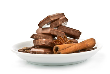 chocolate, cinnamon, star anise and coffee