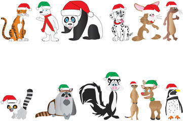 Cute Christmas Animals Collection