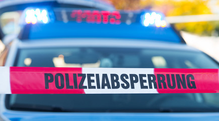 polizeiliche absperrung