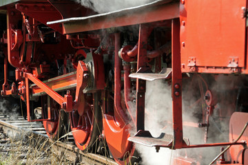 Räder einer Dampflokomotive