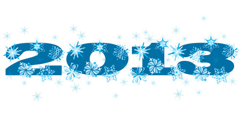2013 new year symbol isolated on the white background