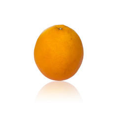 Ripe orange isolated on white background