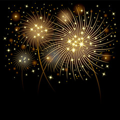 Fototapeta premium Fireworks background