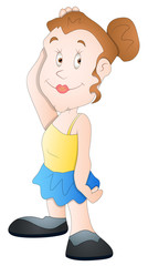 Belly Dancer - Cartoon Character - Vector Illustration