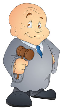 Judge - Cartoon Character - Vector Illustration
