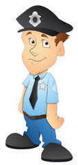 Police Officer - Cartoon Character - Vector Illustration