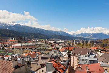 Naklejka na ściany i meble Widok Innsbruck, Austria