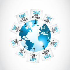 save our planet concept illustration