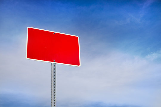 Blank, Red  Road Sign