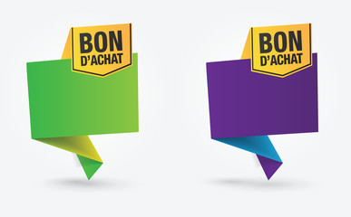étiquettes vierges :bon d'achat