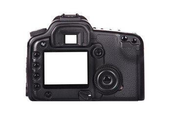 Photo camera with empty screen