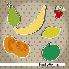 Fruits icons vintage