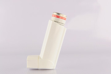 White asthma inhaler