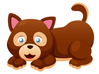 illustration of Cartoon dog.Vectog