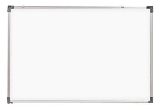 school whiteboard or board isolated on white