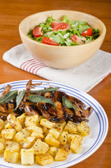 Barbecued Quails and Arugula Salad