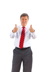 positive looking business man in office dress