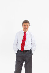 positive looking business man in office dress