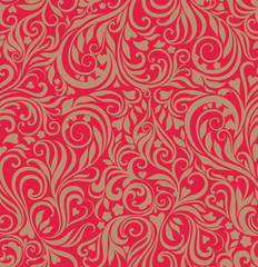 Seamless festive floral background