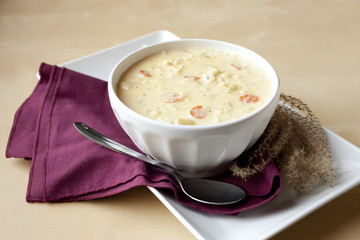 Warm Cauliflower Cheese Winter Soup